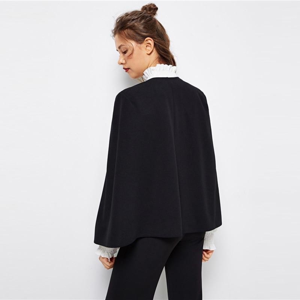LAST ☝️ Chic Cape Open Front Blazer - Picture 2 of 5